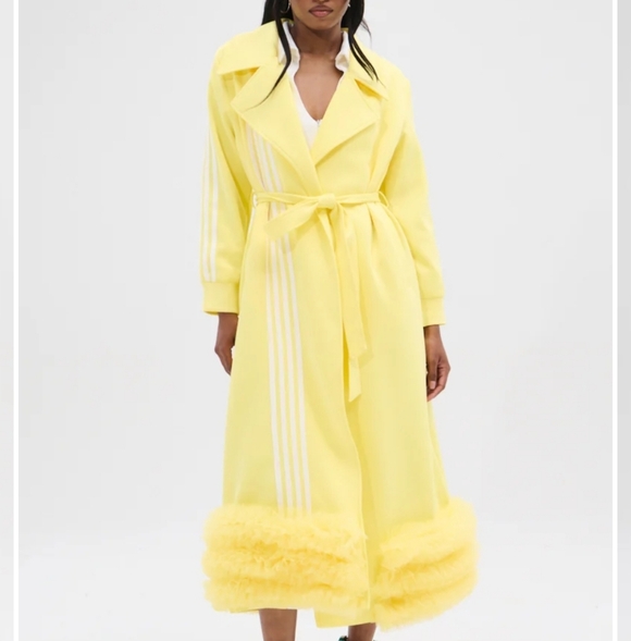 MIMOSA TULLE TRIM TRENCH - M - Picture 5 of 10